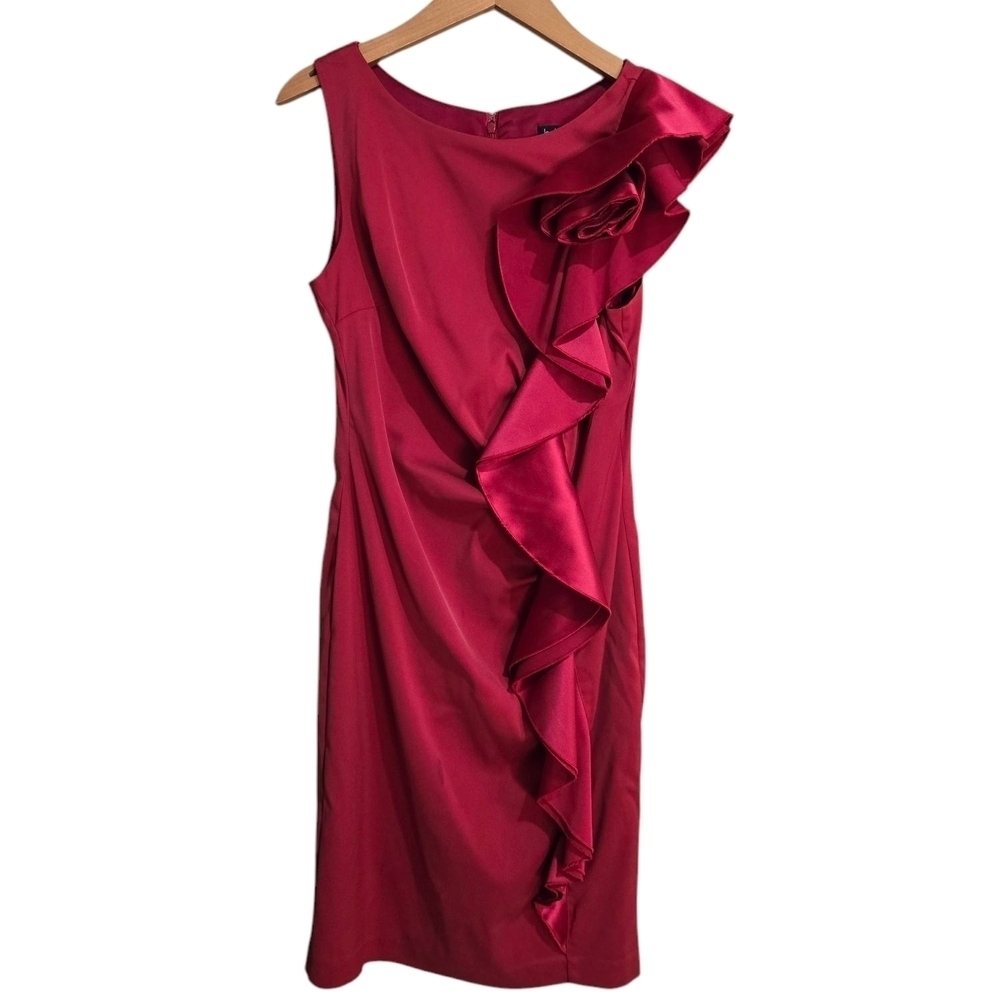Beautiful Red Sexy Ruffle Le Chateau Dress, L